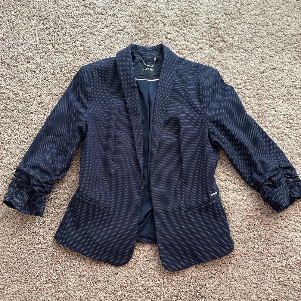 Polka Dot Navy Blazer! (Good Condition)